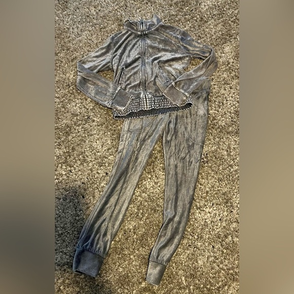 Gray Velvet Sweatsuit - Picture 1 of 1